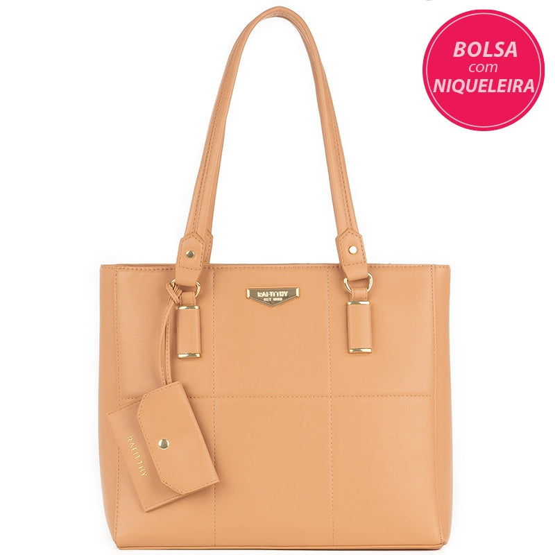 Bolsa Tote Média de Ombro Rafitthy com Porta Cartão