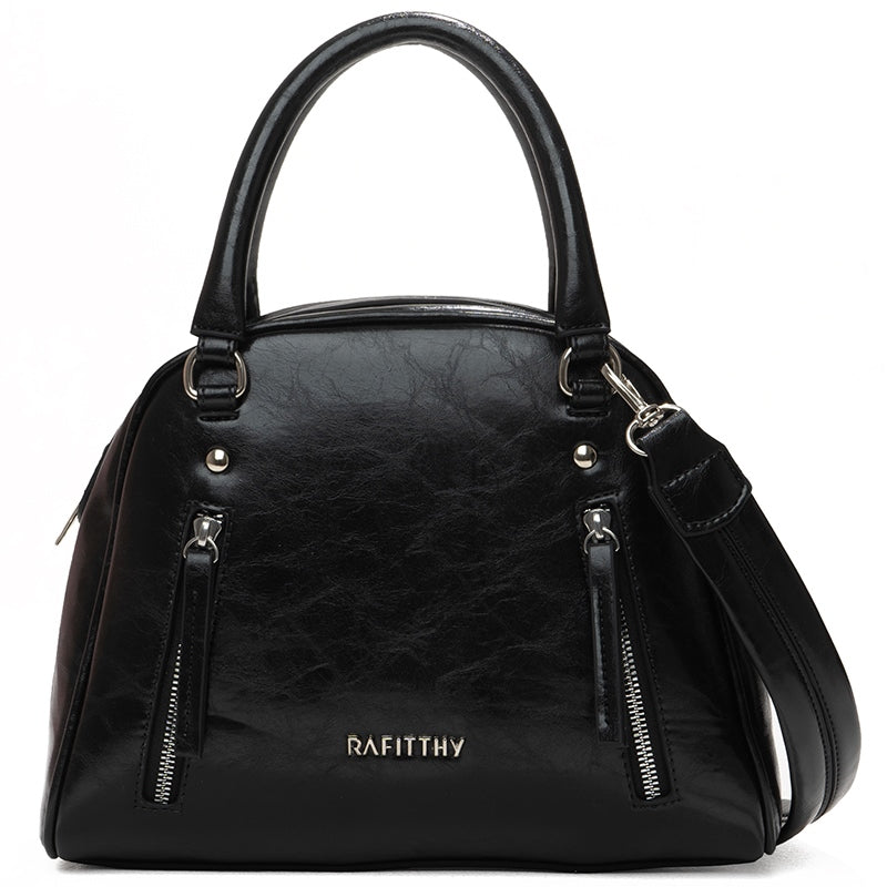 Bolsa Oval Rafitthy Alça de Mão e Ombro Alongada